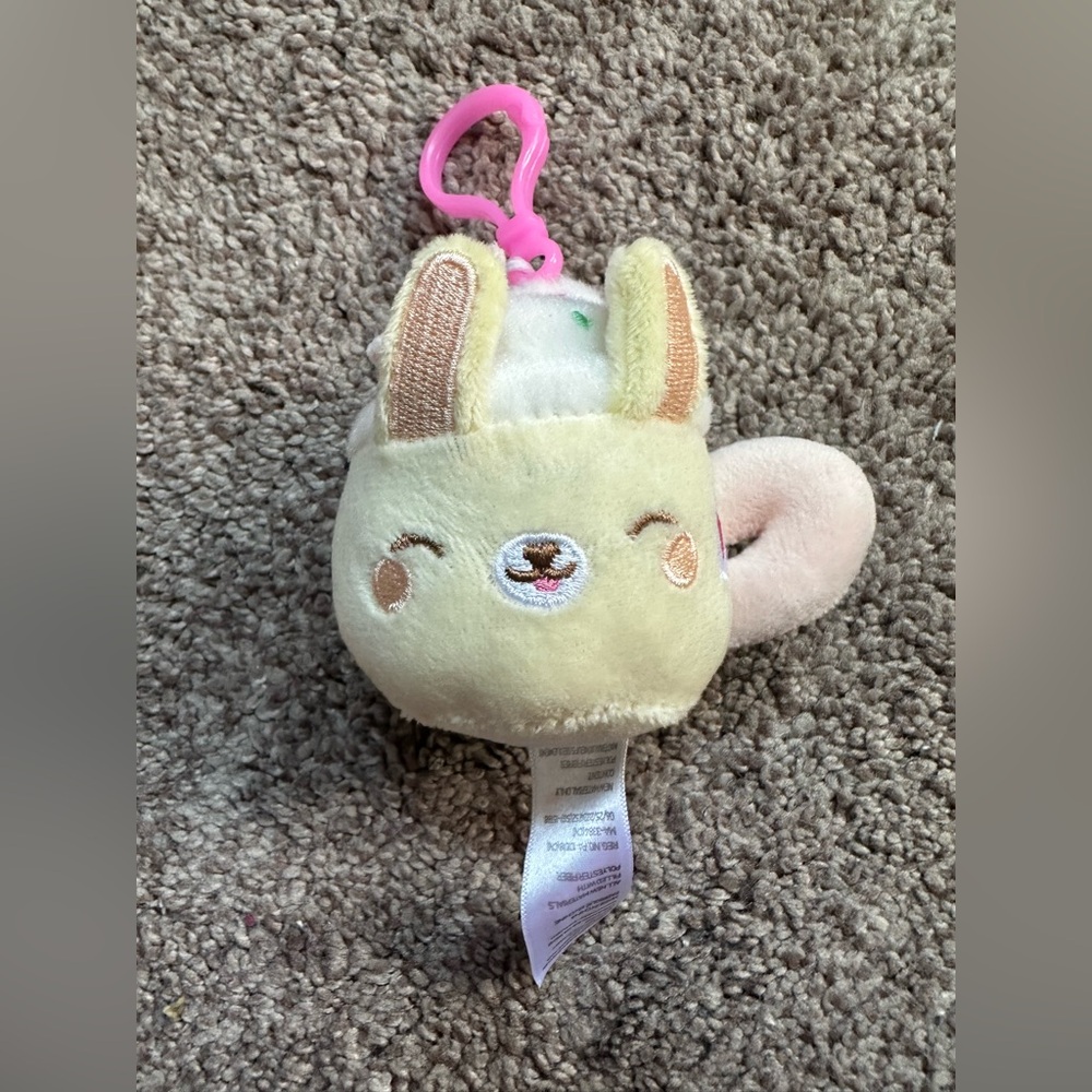 Cuddle Barn Cutea Plush Keychain - Sweet Tea
